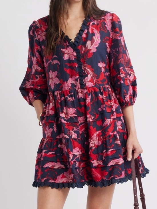 Caslon Dresses & Skirts - Caslon Navy Lace-Trim Dress XL